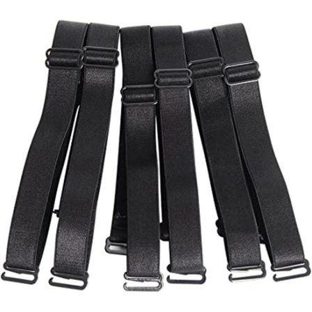 Svart 12mm (3-pakning) Lingerie Tilbehør Skulderstropp Justerbar