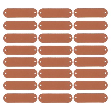 100 stk. Tøj Etiketter Blanke Læder Etiketter Huller Hæklet Etiketter Blanke Læder Etiketter Bulk DIY Tøj Etiket