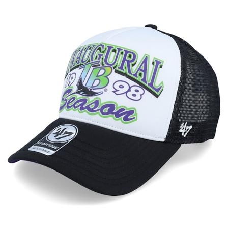 47 Brand - MLB White trucker Caps - Tampa Bay Rays MLB Foam Champ Offside Dt Black/White Trucker @ Hatstore