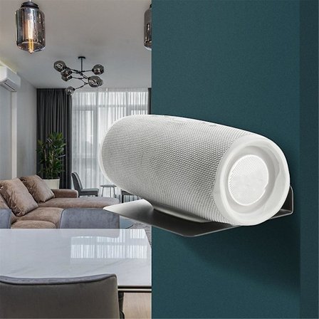 Metall Vegghylle Høyttalerstativ Vegghylle Høyttalerfeste for Bluetooth-høyttaler, Mobiltelefoner, Leketøyutstilling