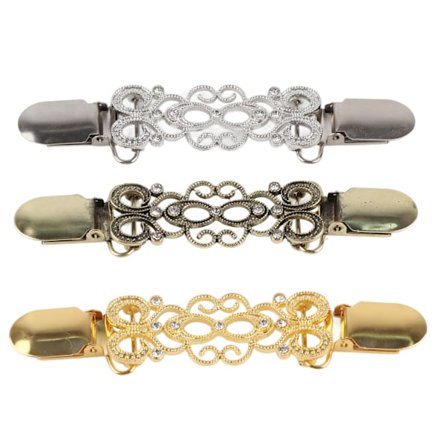 3 stk Hule Blomstermønster Cardigan Klips Brosje for Kvinner Genser Bluser Sjal