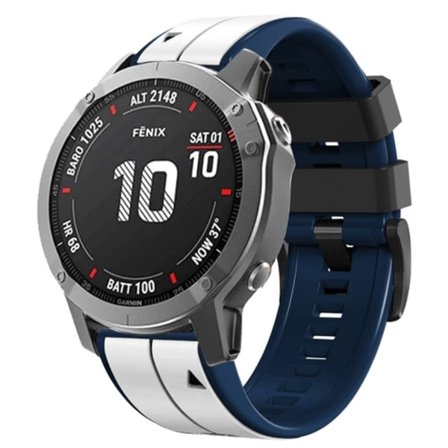 För Garmin Fenix ​​7X Vertical Stripes Tvåfärgad watch