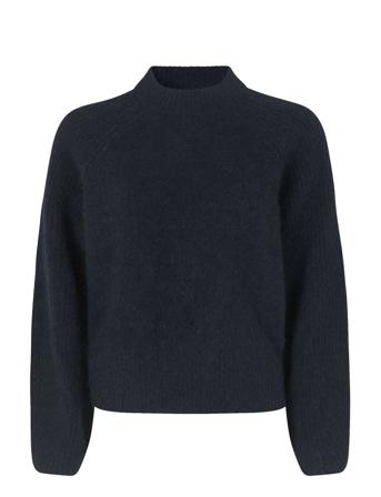 Brookline Knit New O-Neck Pullover Marineblå Second Female*Betinget Tilbud