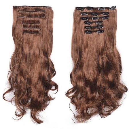 Peruk Piece Färg lockigt hår Piece 6 6