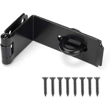 Dørhaspe Lås 90 Grader, 19,7 cm Ekstra Tykk Kraftig Stål Sikkerhetsport Dørlås Hengelås Lås Haspe Lås For Gjerdeport Låvedør Skur Lukking