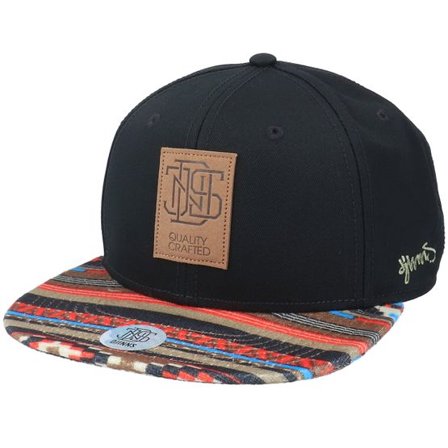Djinns - Svart snapback Keps - 6 Panel Aztec Black Snapback @ Hatstore