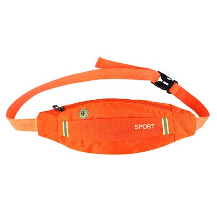 Men Women Outdoor Sports Running Cycling Gym Waist Bag Nylon Pack Orange
