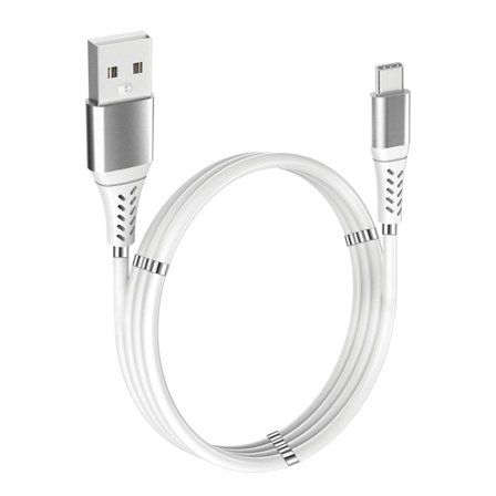 Magnetic USB-C laddkabel, slipp kabeltrassel, 2,4A, 2 meter
