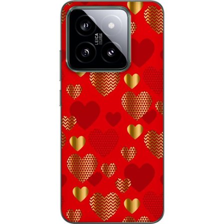 Kompatibelt Mobildeksel til Xiaomi Xiaomi 14 GoldenHearts