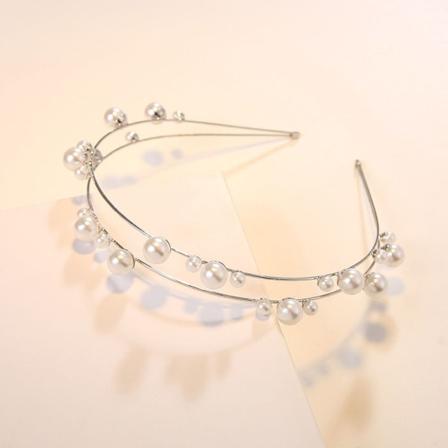 Rhinestone-hårbøjlen Brudehårtilbehør SILVER1 SILVER1 Silver1