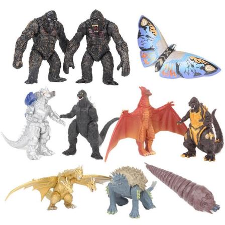10 st Mothra King Ghidorah Godzillas figurleksak Anime Collection Model