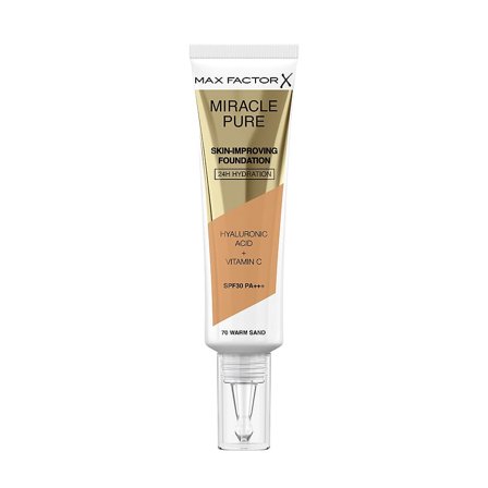 Max Factor Miracle Pure Skin-Improving Foundation 70 Warm Sand, Makeup, Ansigt, Foundation