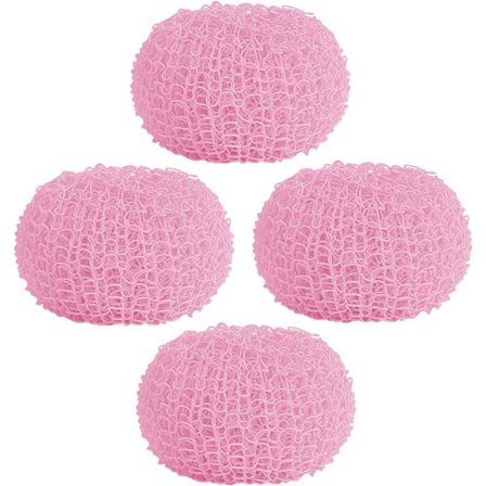 4 stk. stålkugle opvaskebørste nylon skuresvampe ikke-ridse opvaskeskrub