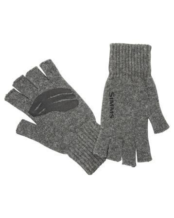Simms Wool Half Finger Glove Steel