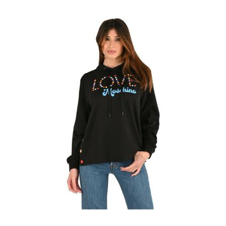 Love Moschino, Felpa w_6_473_01_m_4364-C74 Czarny, Kobieta, Rozmiar: XS
