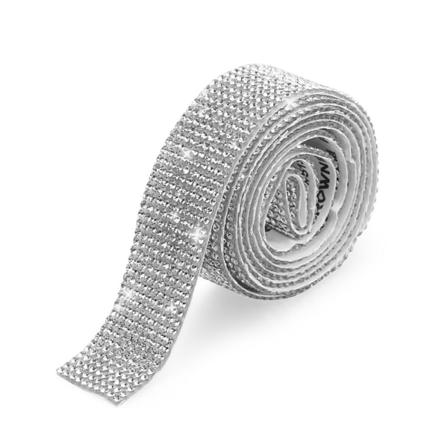 1 Yard Självhäftande Rhinestone Diamond Ribbon 10 Rader (2cm) 10