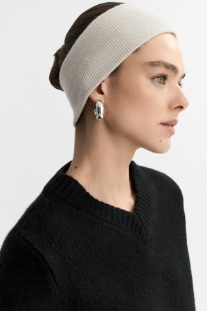 Soft Goat - Knitted headband - Headband - One Size - Chalk