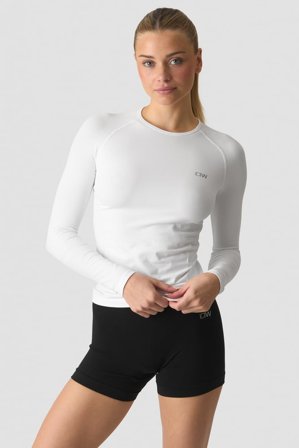 ICANIWILL - Define Seamless Long Sleeve White - Oberteile - Damen - ICIW