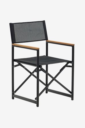Kave Home - Sammenleggbar utestol Llado - Svart - Spisestoler - Fra Homeroom