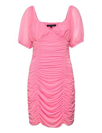Paula Jersey Ruched Bdycon Dr Pink French Connection