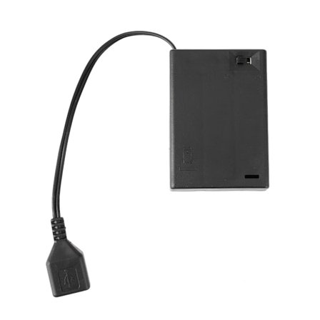 2/3/4/6/8 Paikan AA-paristokotelo Säilytyskotelo USB:llä Led-valon rakentamiseen