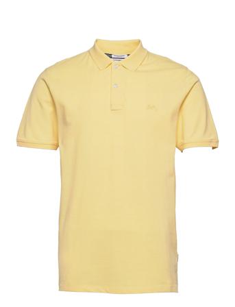 Polo Tee S/S Polos Short-sleeved Gul Lindbergh