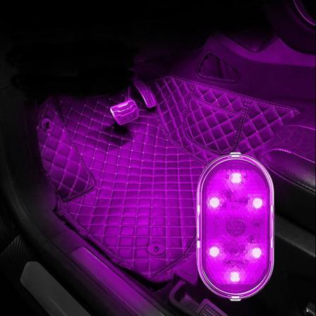Automagneettinen värikäs tunnelmavalo sisäauton valaistus yölukuvalo lukulamppu Auton sisustustarvikkeet| | Pink
