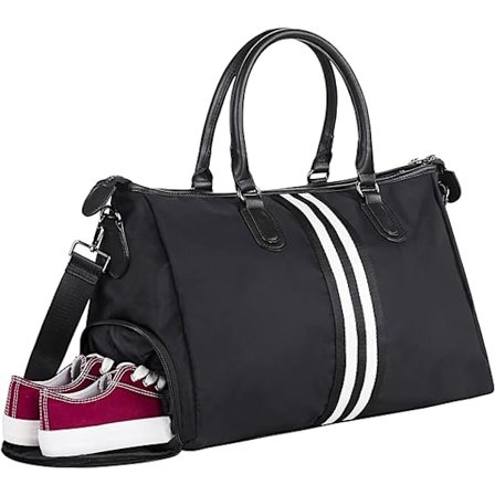 Gym Bag for Menn og Kvinner Reise med Skoskuff Sports Duffel Bag