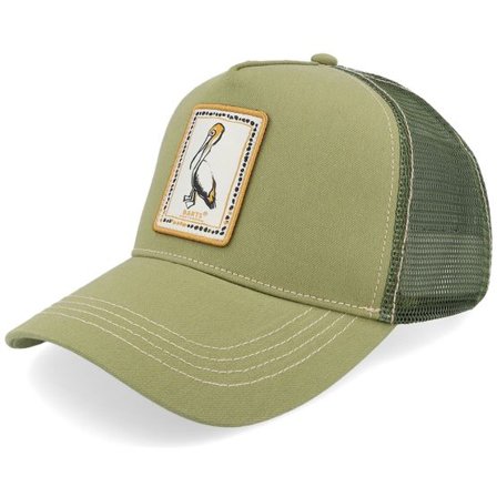 Barts - Grön trucker Keps - Kurraki Cap Khaki A-Frame Trucker @ Hatstore