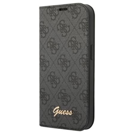 Guess 4g Metal Gold Logo Iphone 14 Flipfodral - Svart Svart