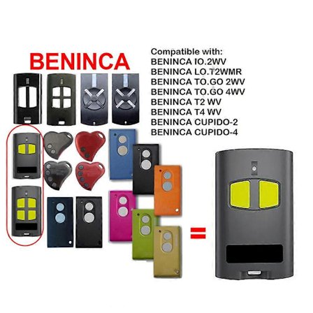 BENINCA TO GO WV 2WV TOGO2WV TOGO2WV 433mhz Rullende Kode TOGO2VA 43392MHz BENINCA TOGO 2VA 4VA ARC Koding