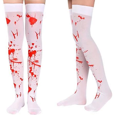 2 par Halloween Cosplay Cosplay Strumpor Halloween rekvisita (vit)