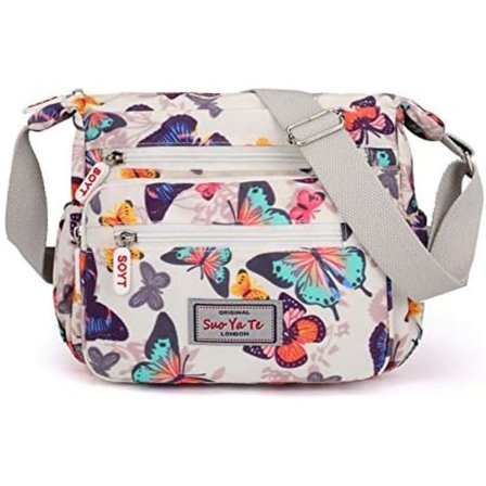 Dam Multi-Ficka Casual Crossbody Handväska Vattentät Axelremsväska Nylonväska