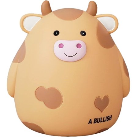 Ko-sparegris, Ubrækkelig Møntboks til Drenge Børn, Sød Dyr Mønt Pengeboks Fødselsdag Piger Voksne, Mønt Opsparingsbokse Hjem Decor Gul