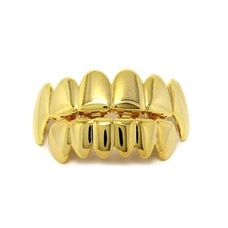 2-pack Grillz Hip Hop Gold Dental Bling Gold Teeth A $ AP