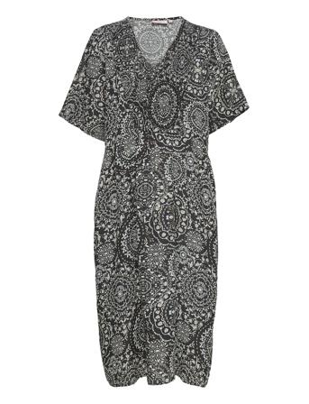 Carstacey V-Neck Knee Dress Aop Patterned ONLY Carmakoma