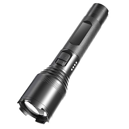 Tehokas LED-taskulamppu Type-C latauksella, P50 zoom-taskulamppu, hätätilanteiden monitoimilaite, ulkoilmataskulamppu