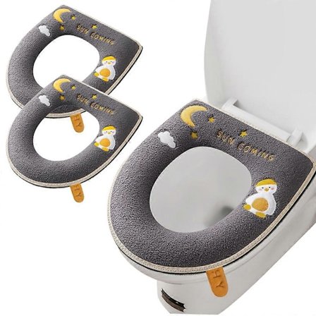 2 kahvaisen wc-istuimen pehmuste, nappityyppinen vetoketjupehmuste, wc-istuimen pehmuste