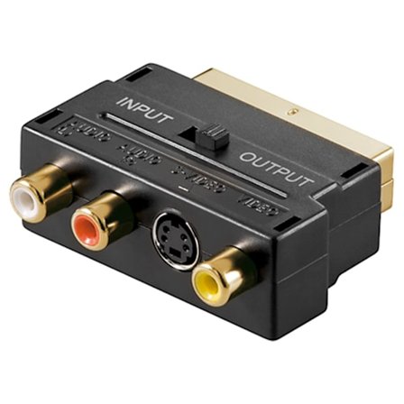 Scart till Composite Audio Video och S-Video Adapter, IN/OUT