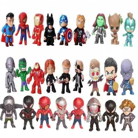 26 Avengers 4 Gacha-dukkefigurer, Avengers kakedekorasjoner og ornamenter