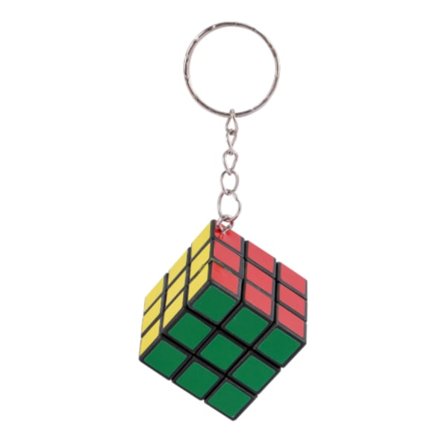3 cm liten Rubiks kube 3 nivåer med nøkkelring Rubiks kube anheng pedagogisk leketøy barns intelligens Rubiks kube (med nøkkelring)
