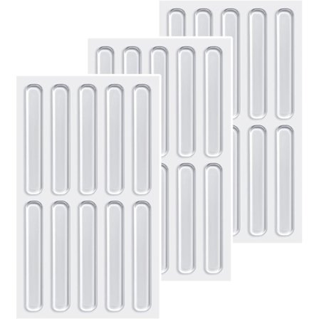 Transparenta skyddande dynor, 30 st gummibumperskydd 65*10*3mm