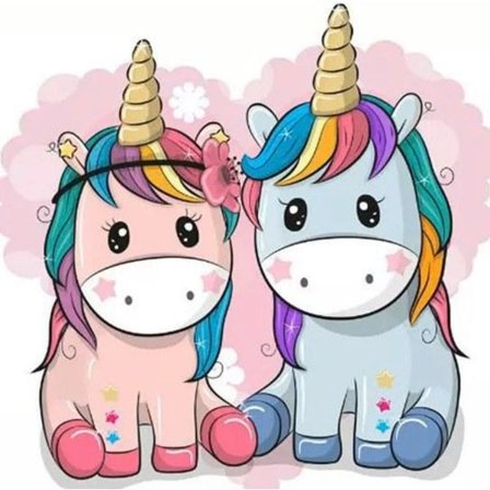 Diamantmaleri Firkantede Perler 50x50 cm 5D DIY Børnehest