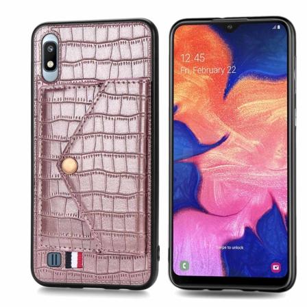 Samsung Galaxy A10 - Gjennomtenkt deksel med kortholder Roséguld