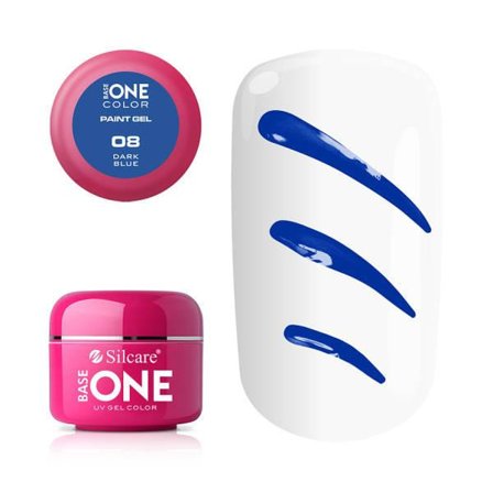 Base One - UV Gel - Paint Gel - Dark Blue - 08 - 5 gram