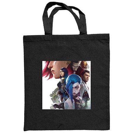 Kangaskassi Arcane League of Legends juliste Netflix LoL animehahmot Jinx Vi peli fanart fantasiadesign