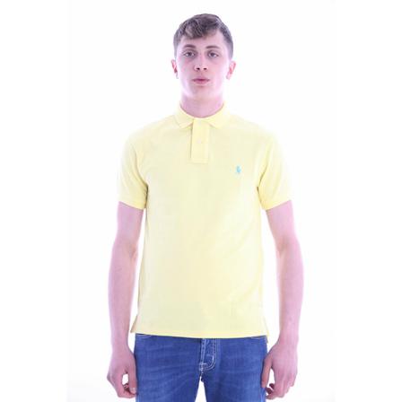 Ralph Lauren Custom Slim Fit Mesh Polo Shirt Gul, Herre