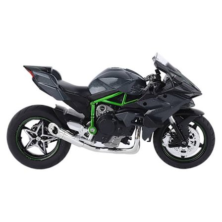1:12 Skala Motorsykkelmodell med Lys og Lyd Simulert Motorsykkelmodell Barn Lekebil Svart