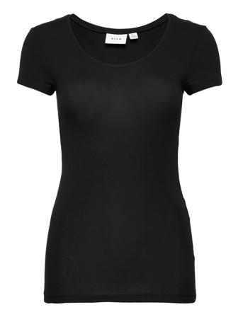 Vidaisy O-Neck S/S Top - T-shirts & Tops Short-sleeved Svart Vila