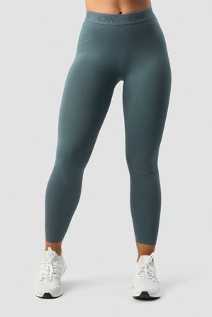 ICANIWILL - Define Seamless Logo Scrunch Tights Jungle Green - Treningstights - Dame - ICIW